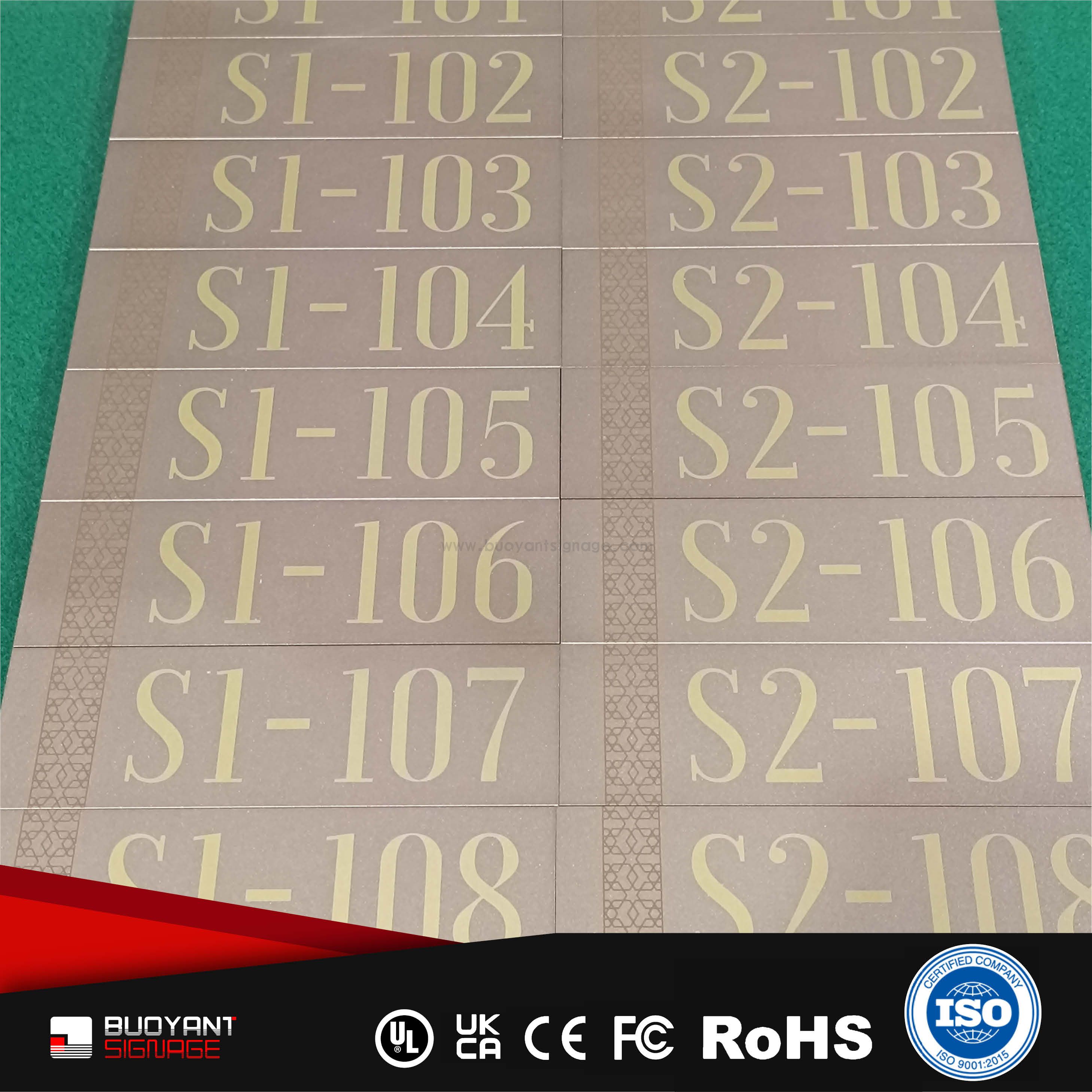 Stone Texture Room Number Plates (Bulk M