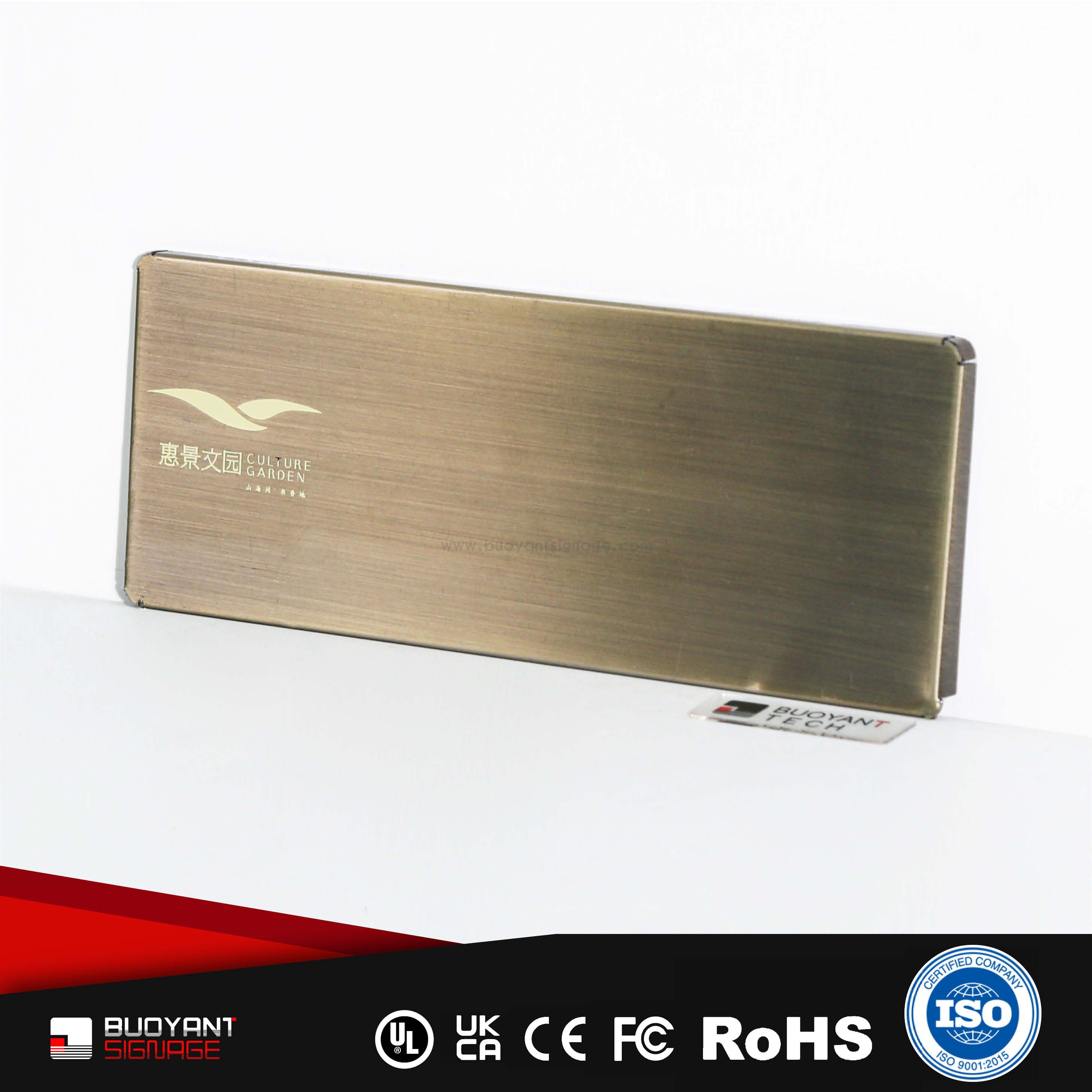 Professional Undertake Brushed Metal Texture Door Plates (Hotel/Residence Bulk Project Custom)（ISRM-
