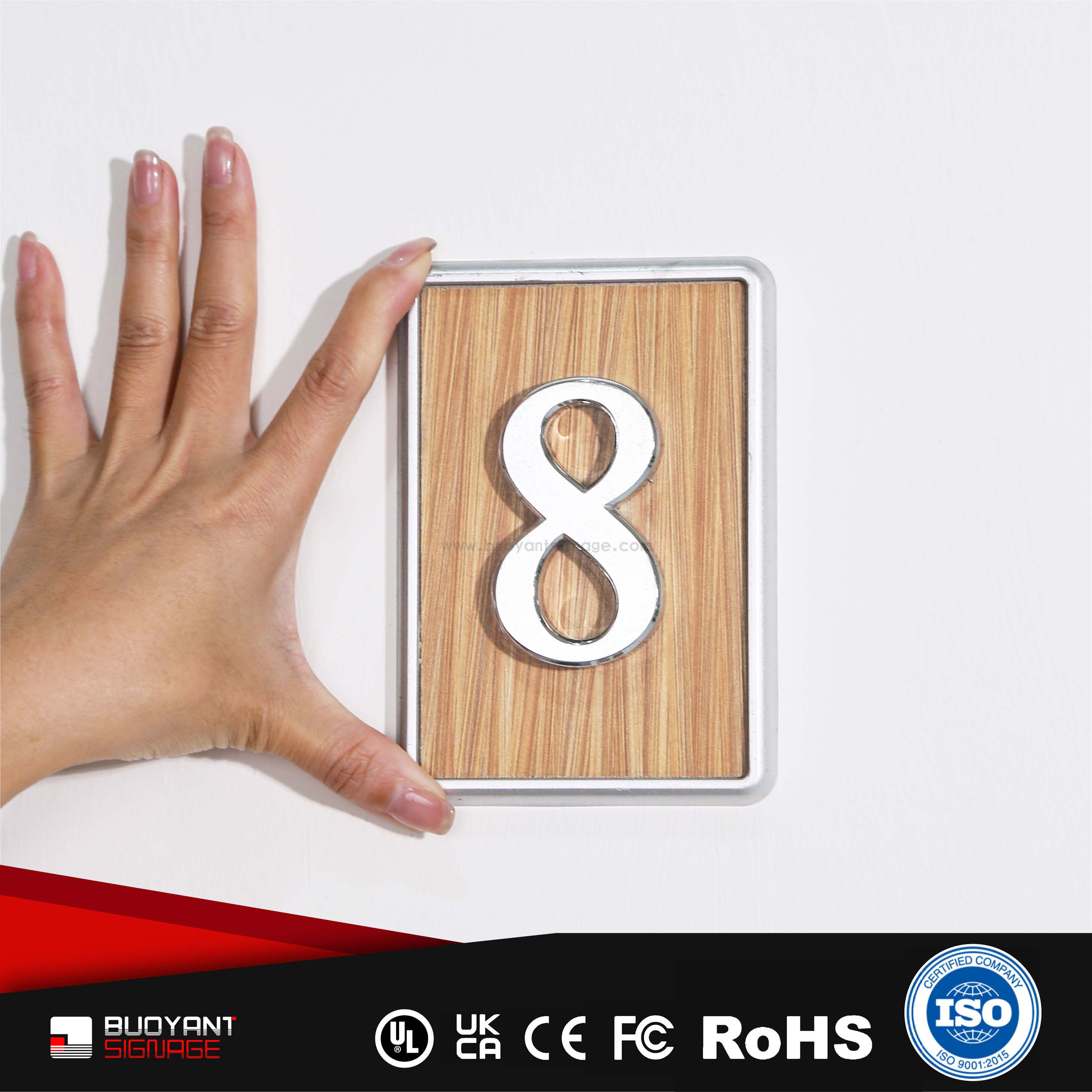 Minimalist Metal Digital Room Number Plates (Undertake Hotel/Residence Bulk Project Custom)（ISRM-RP0