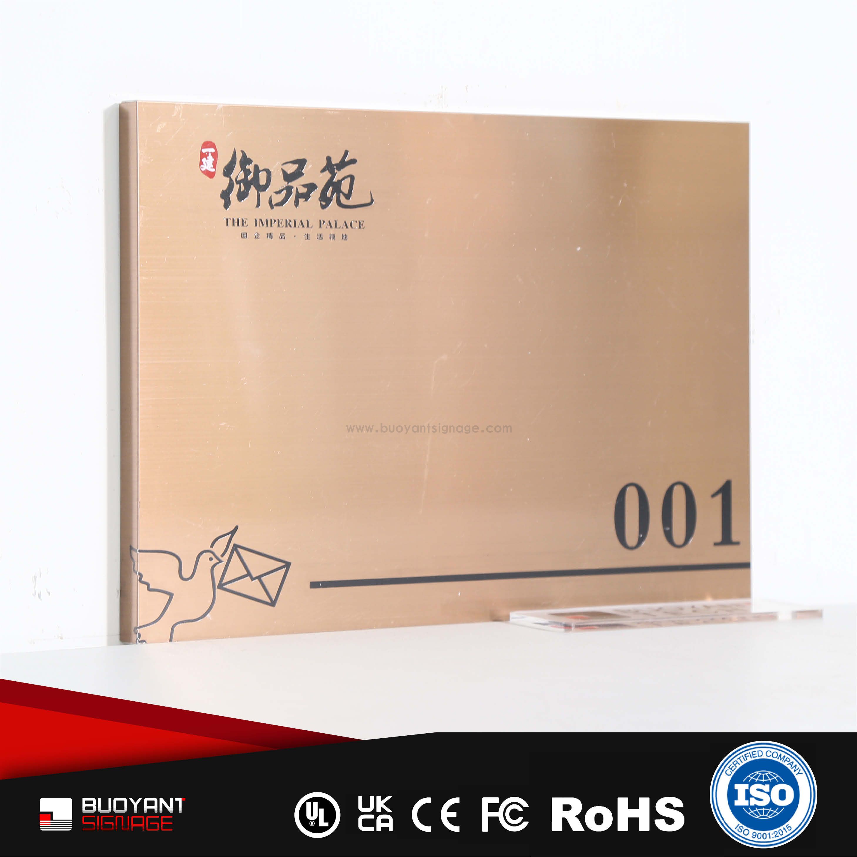 Custom Antique Bronze Stainless Steel Room Number Plates (Hotel/Residence Bulk Project Custom)