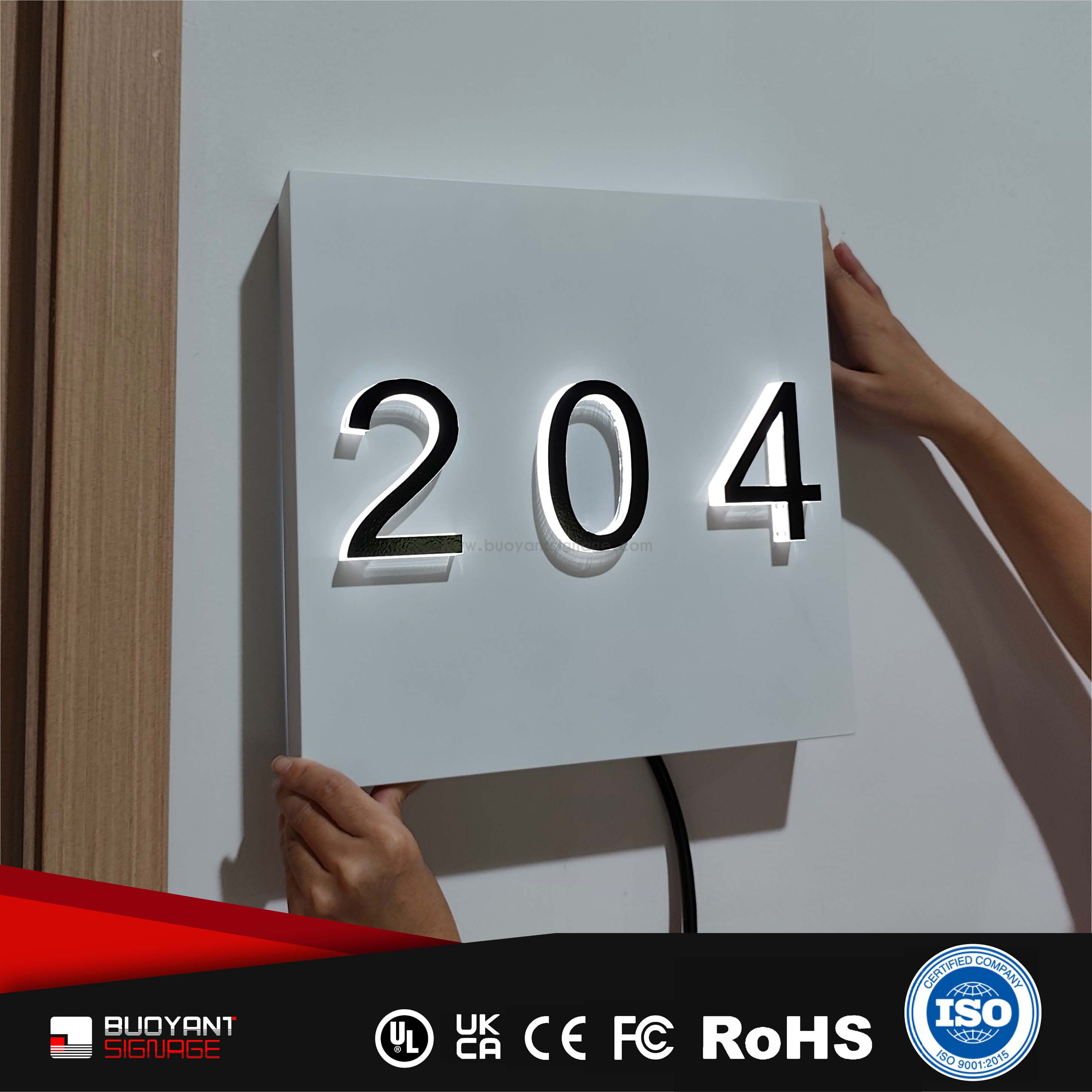 Illuminated Residence Room Number Plates (Bulk Orders)（ISRM-I02）