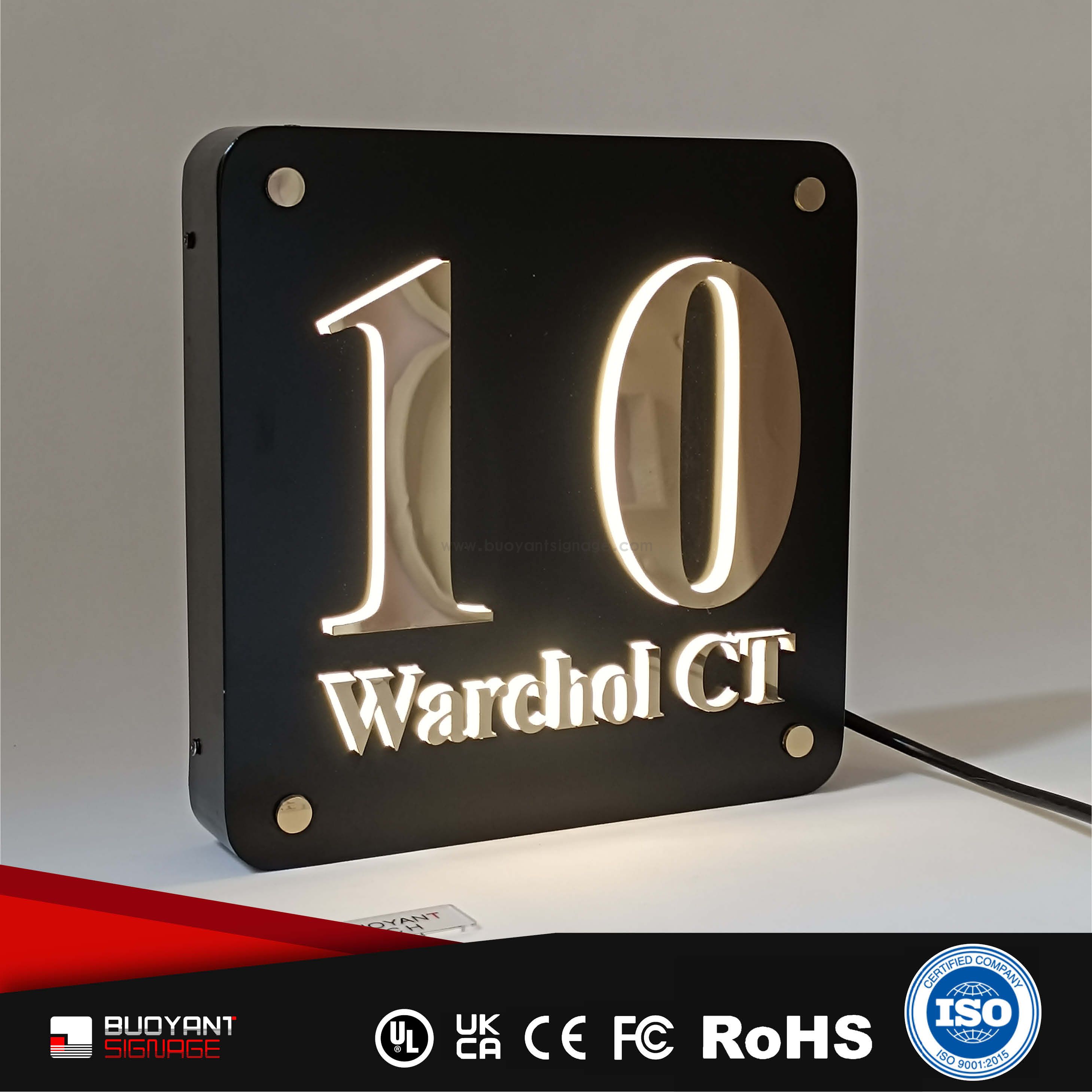 Vintage LED Room Number Plates (High-End Hotel Custom)（ISRM-I05）