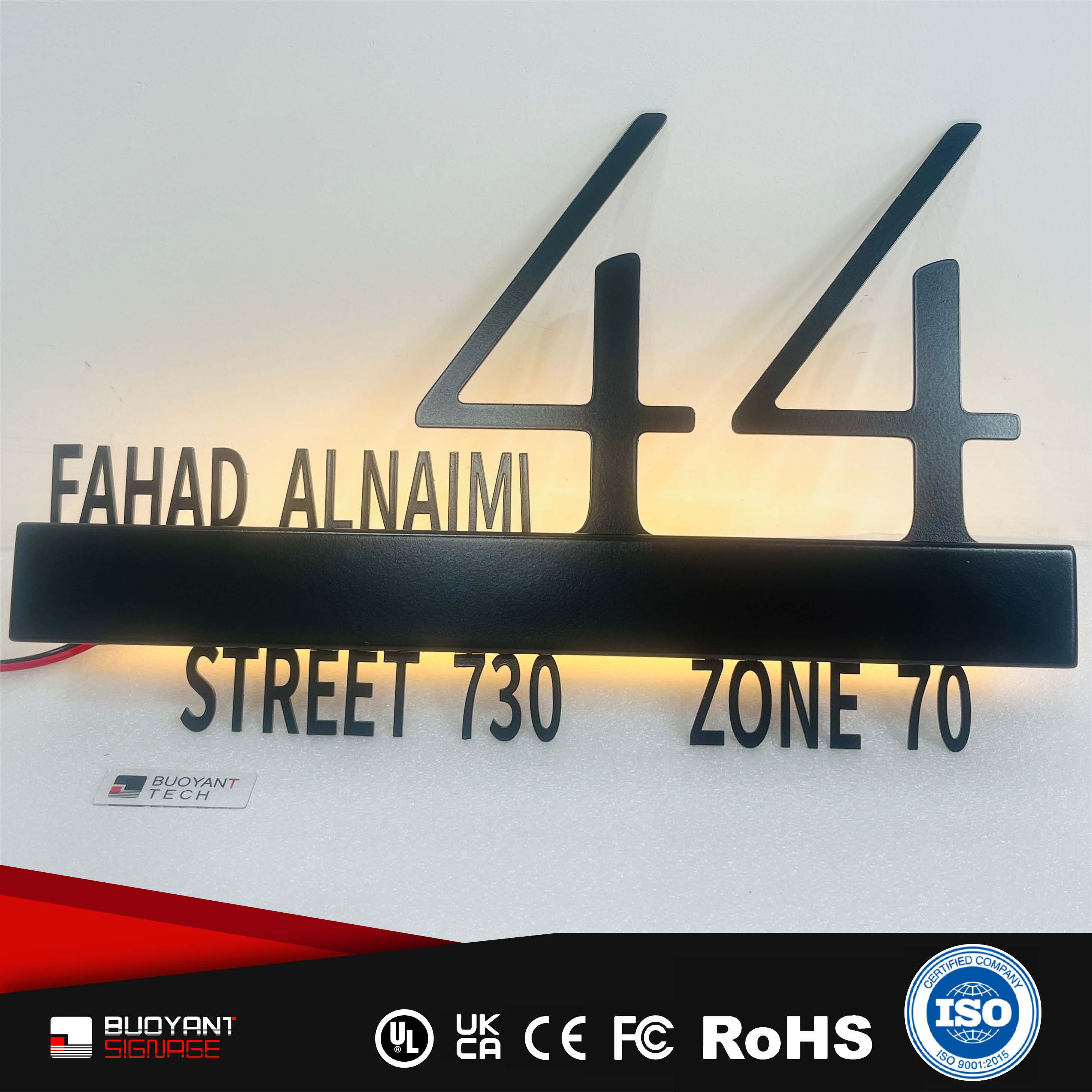 Modern LED Hotel Room Number Plates (Project Custom)（ISRM-I07）