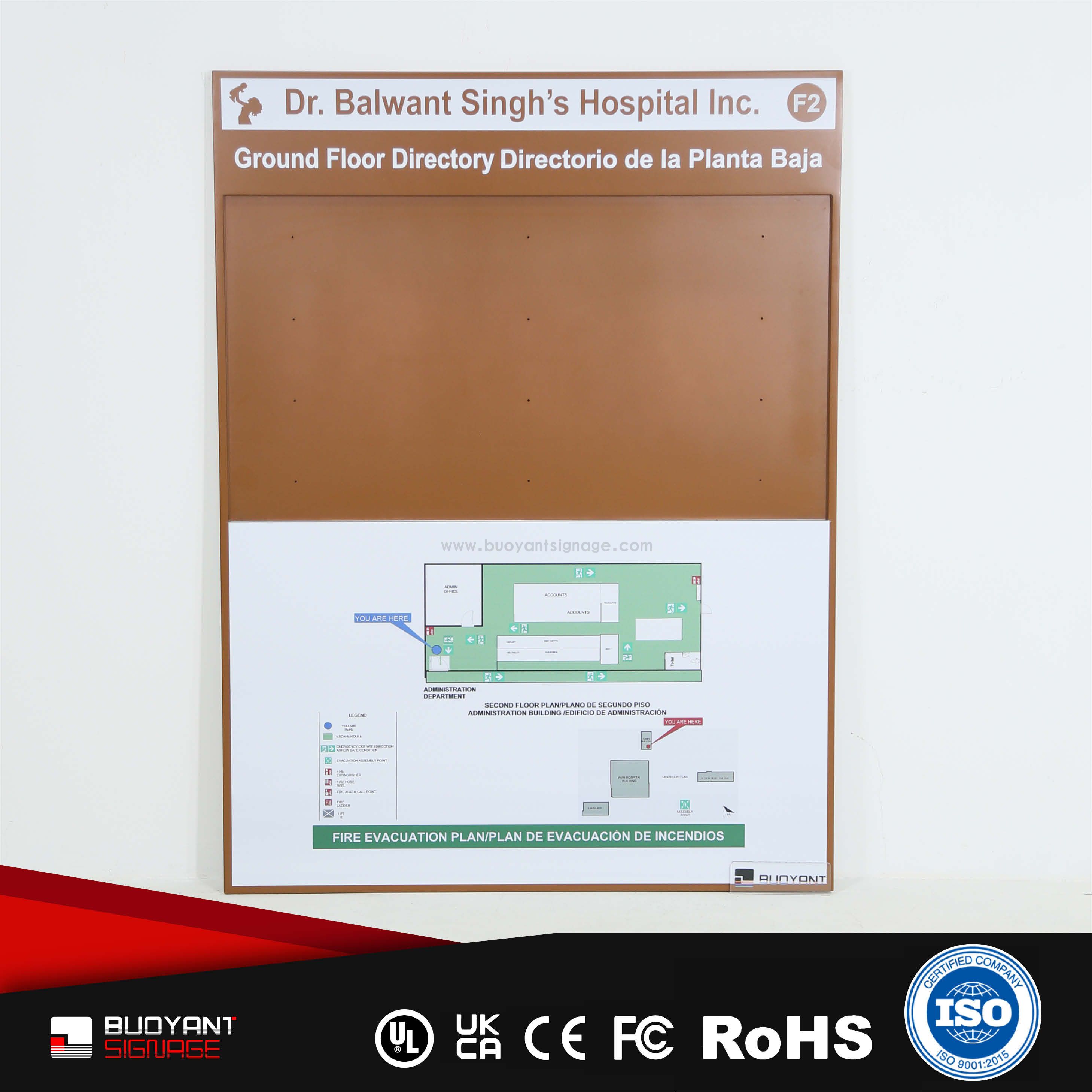 Acrylic Floor Directory Guide Sign（ISFG-FGS04）