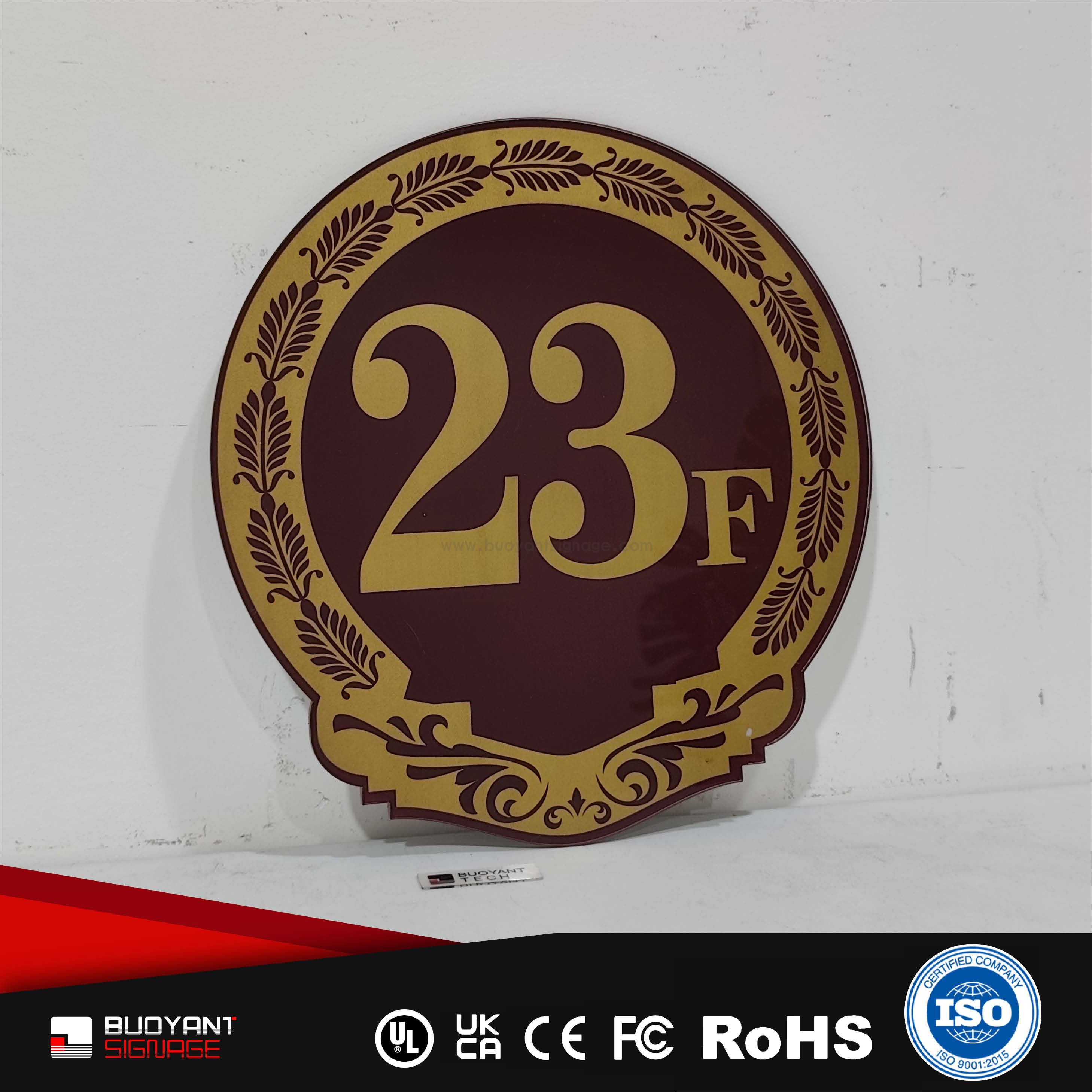 Vintage Oval Floor Number Plate（ISFG-FNP05）