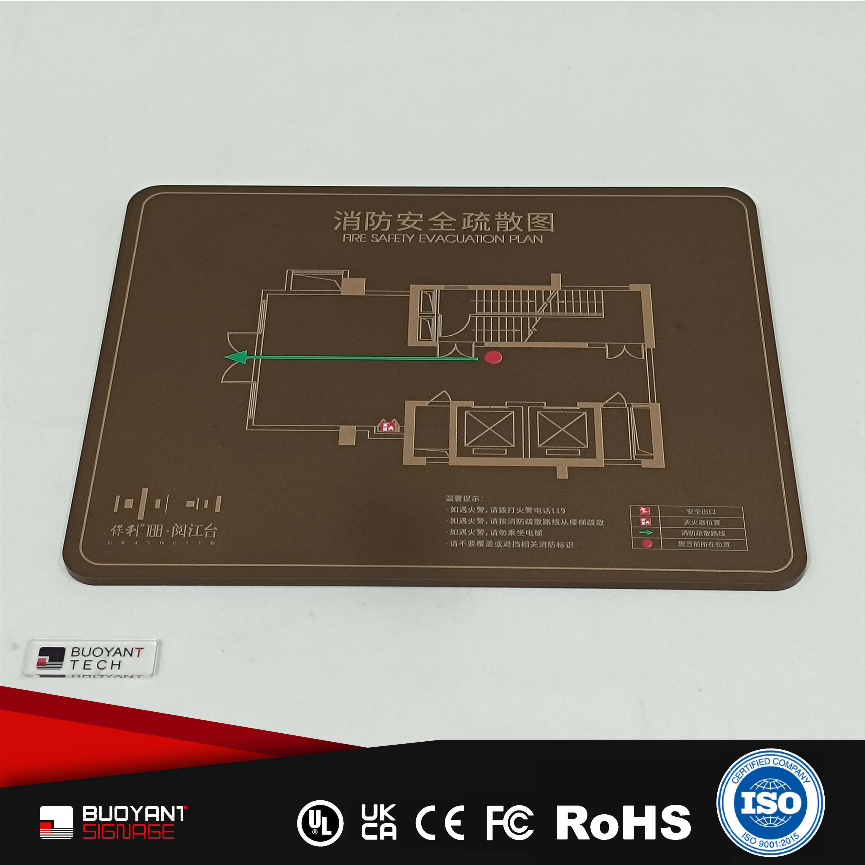 Wood Grain Texture Floor Guide Sign（ISFG-FGS03）