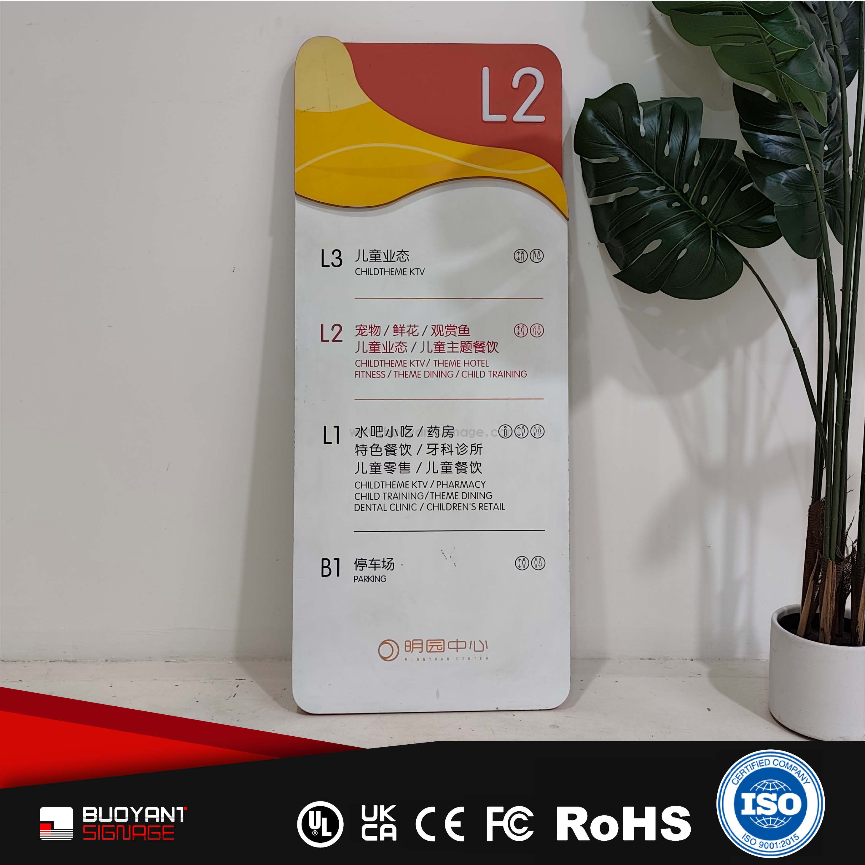 Minimalist Standing Floor Guide Sign（ISFG-FGS05）