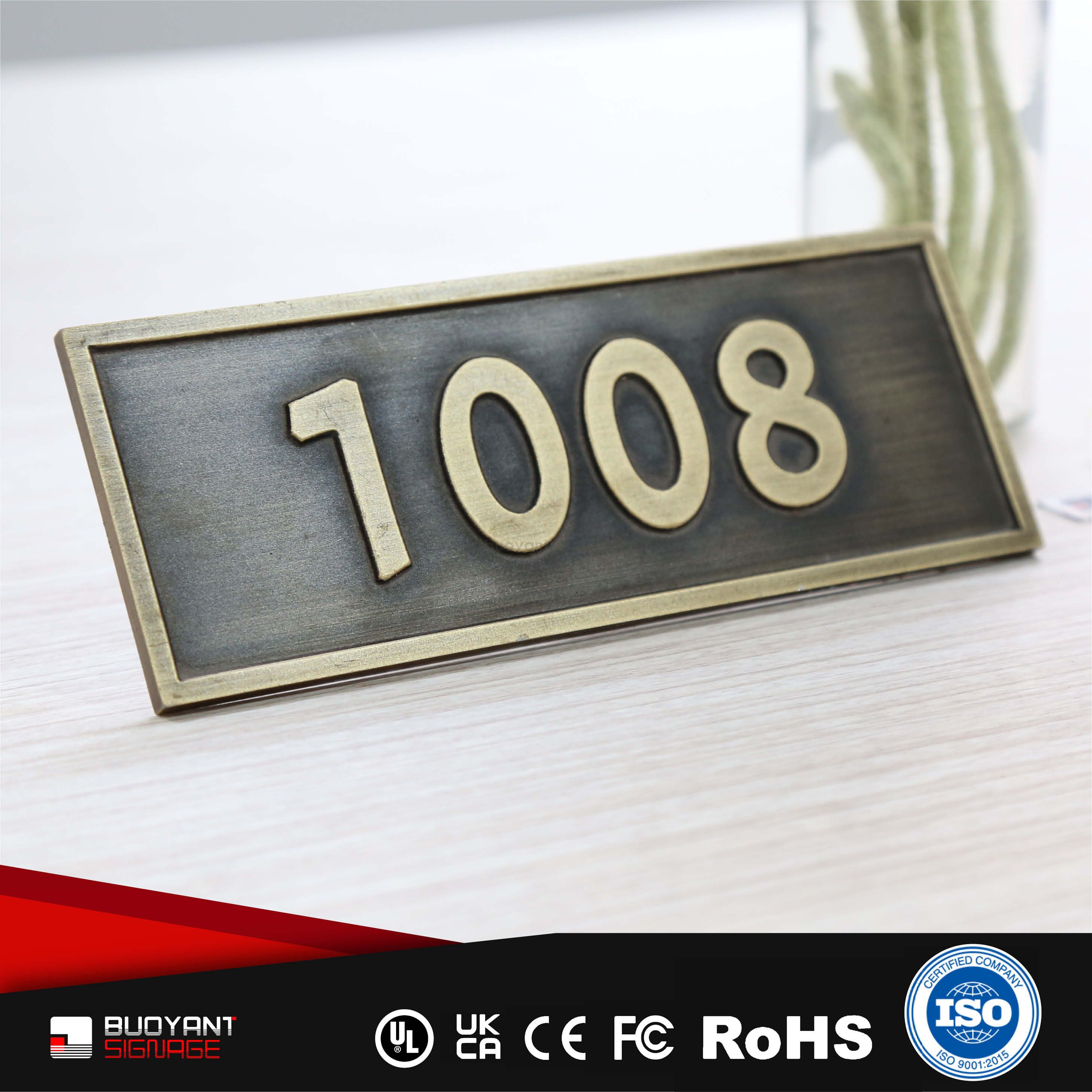 Classic Vintage Room Number Plates (High-End Hotel Projects)（ISRM-RT22）