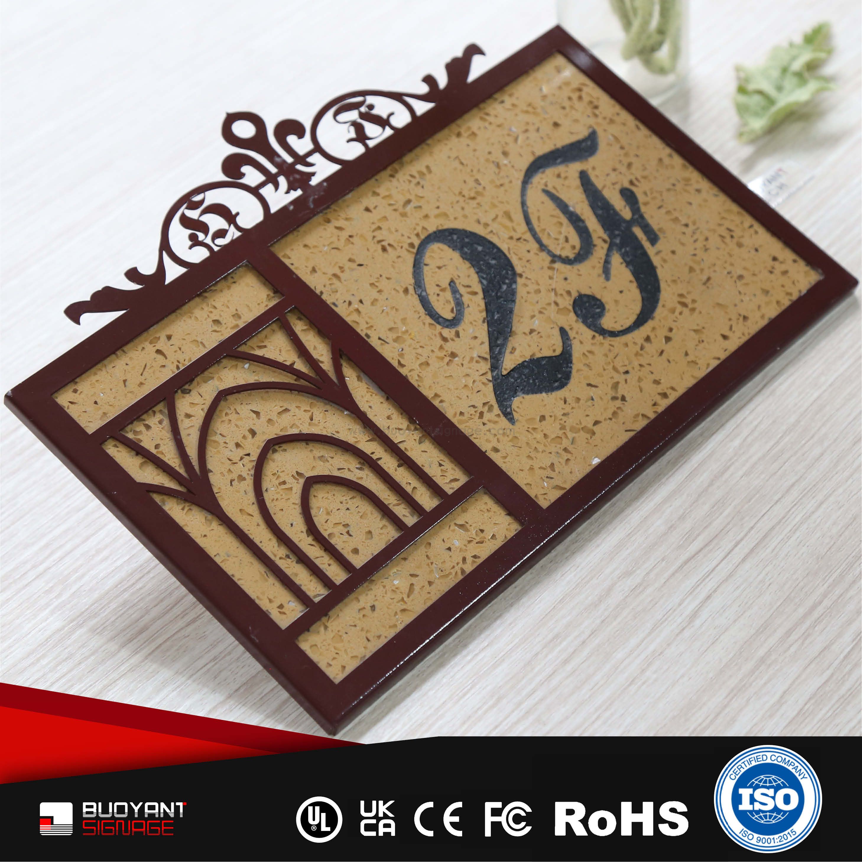 High-End Vintage Room Number Plates (High-End Hotel Project Custom)（ISRM-RT07）
