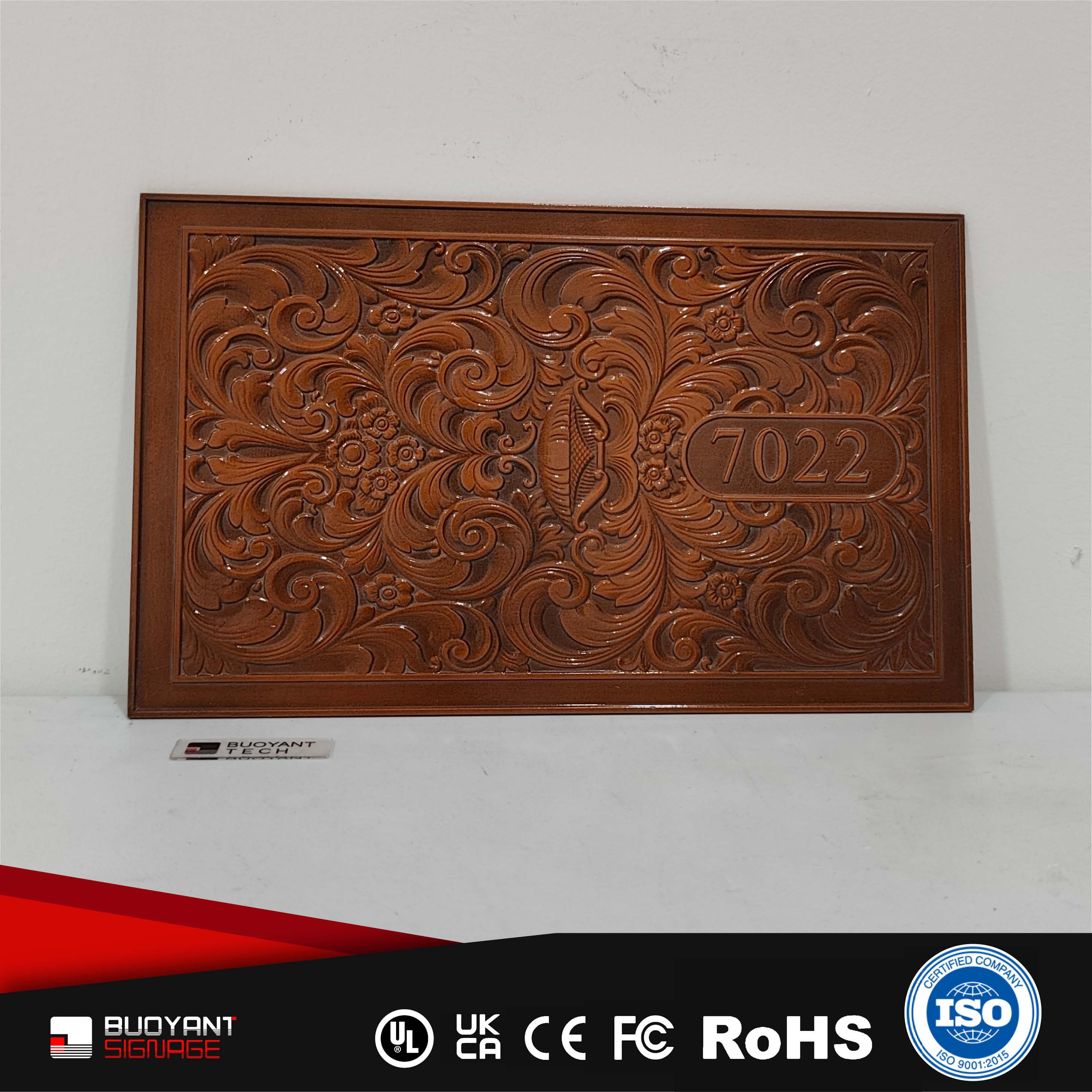 High-Quality Carved Vintage Room Number Plates (Manufactured for High-End Hotels)（ISRM-RT10）