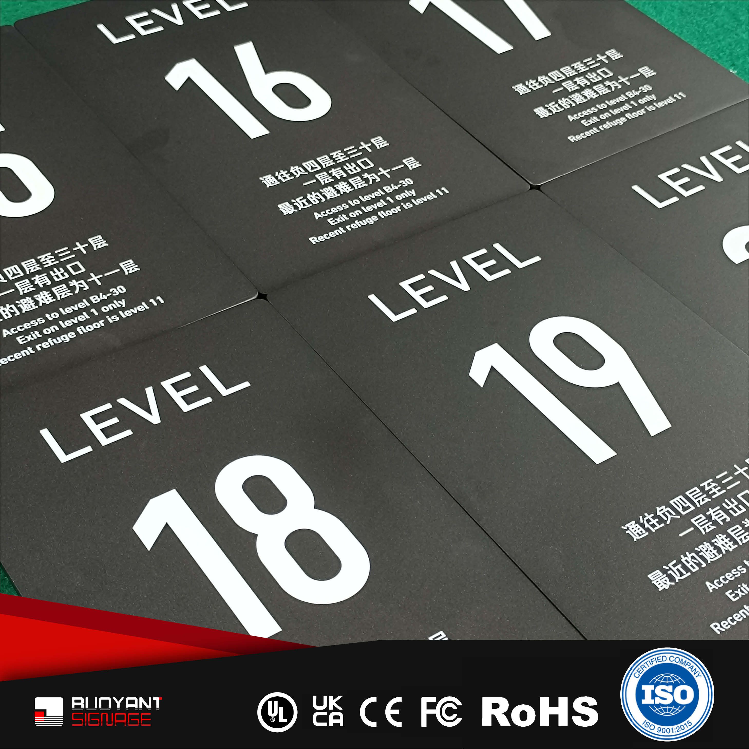 Minimalist Black Metal Office Identification Signs（ISOFM-MM31）