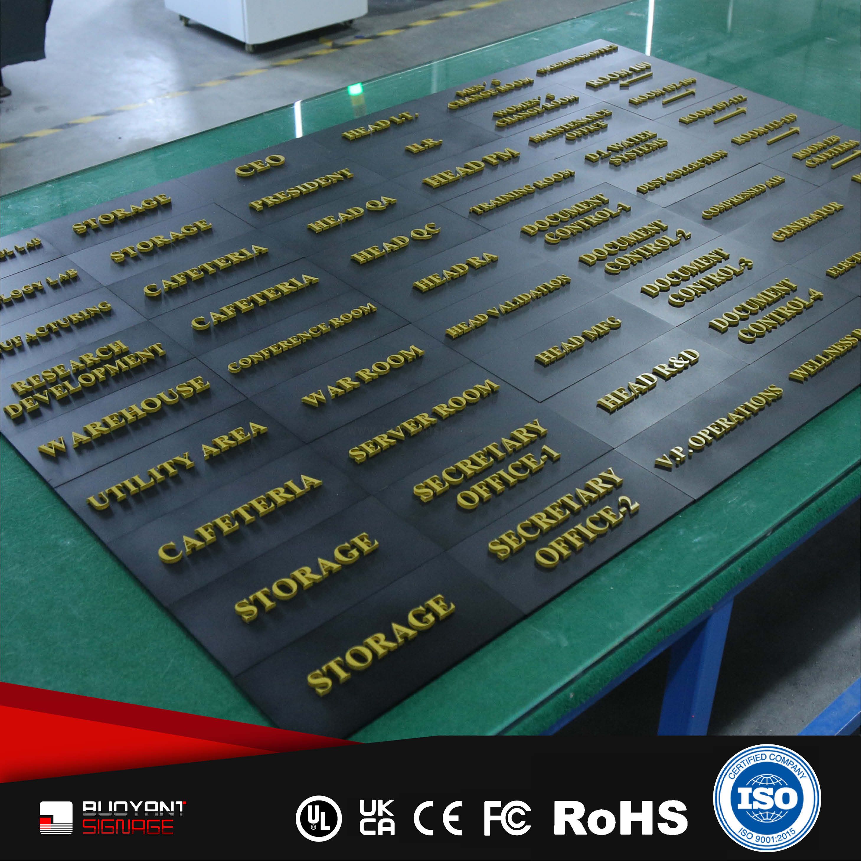 3D Black Metal Office Identification Signs（ISOFM-MM34）