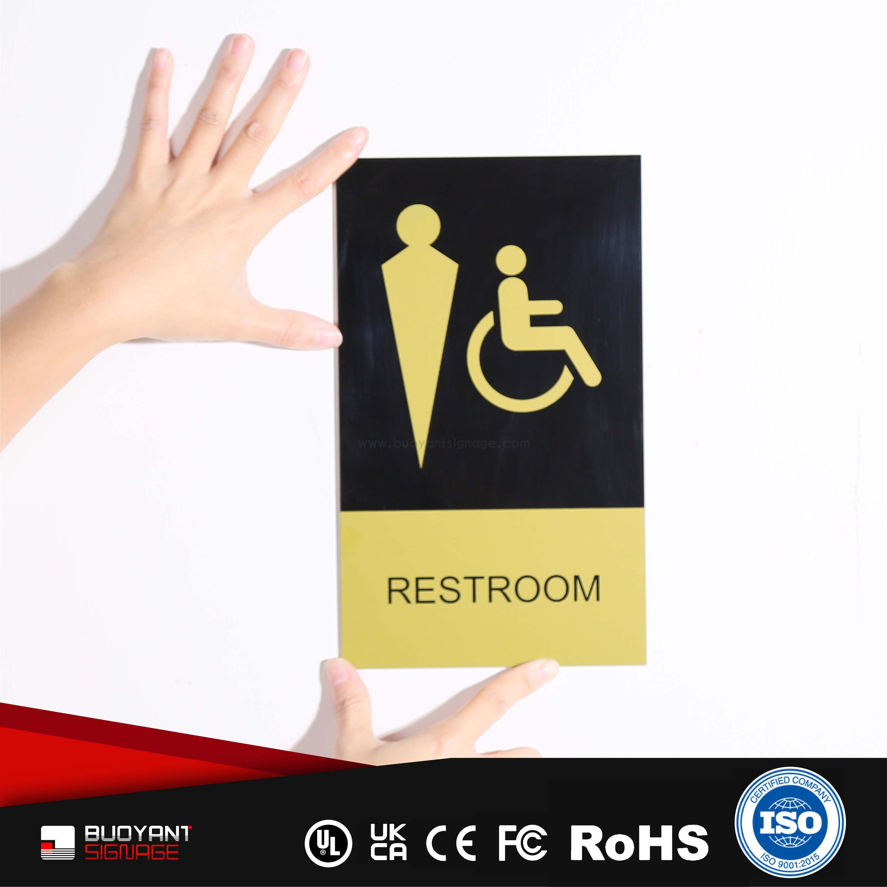 Custom Restroom Office Signs (Project Undertaking)（ISOFM-MM36）