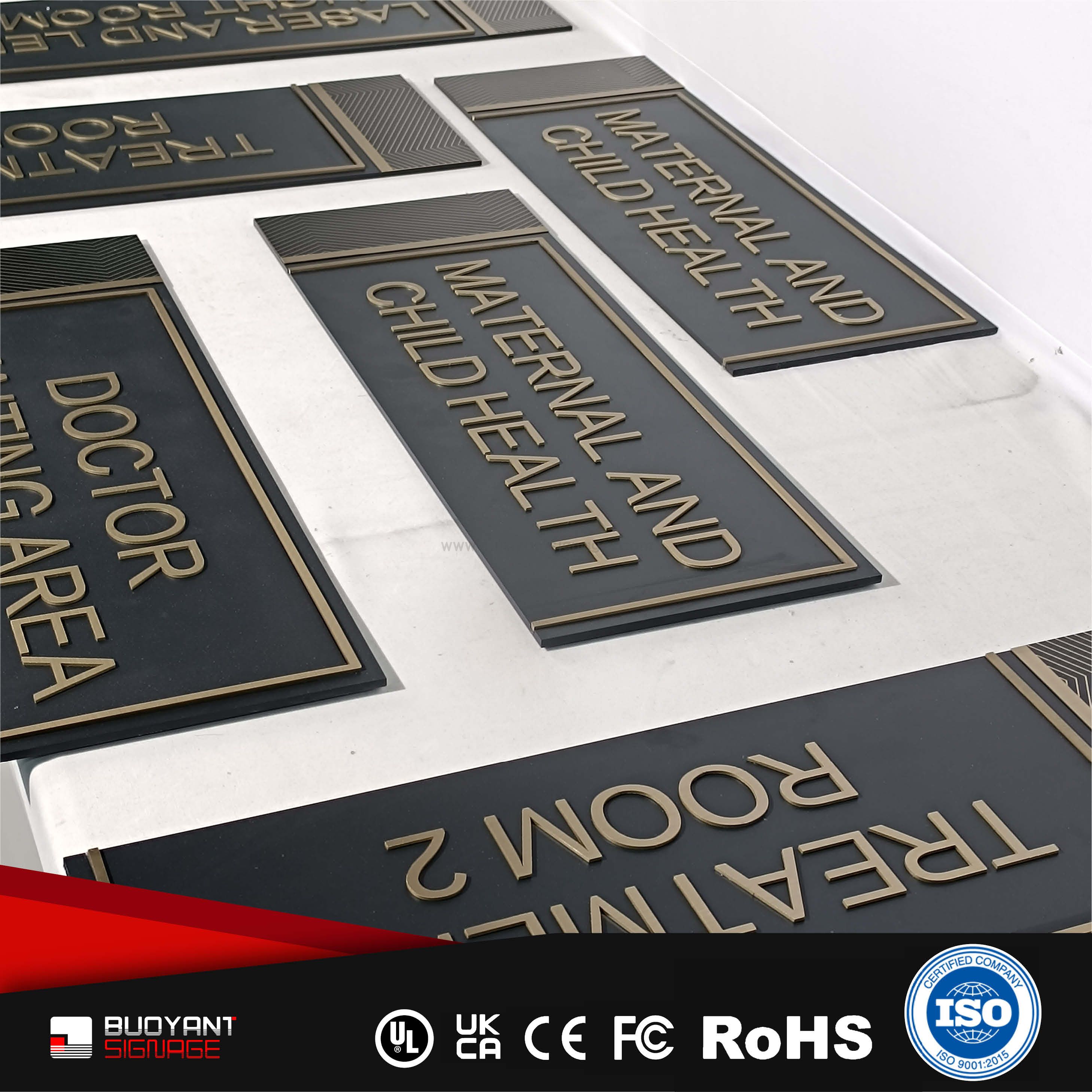 Minimalist Black Metal Office Identification Signs（ISOFM-MM33）