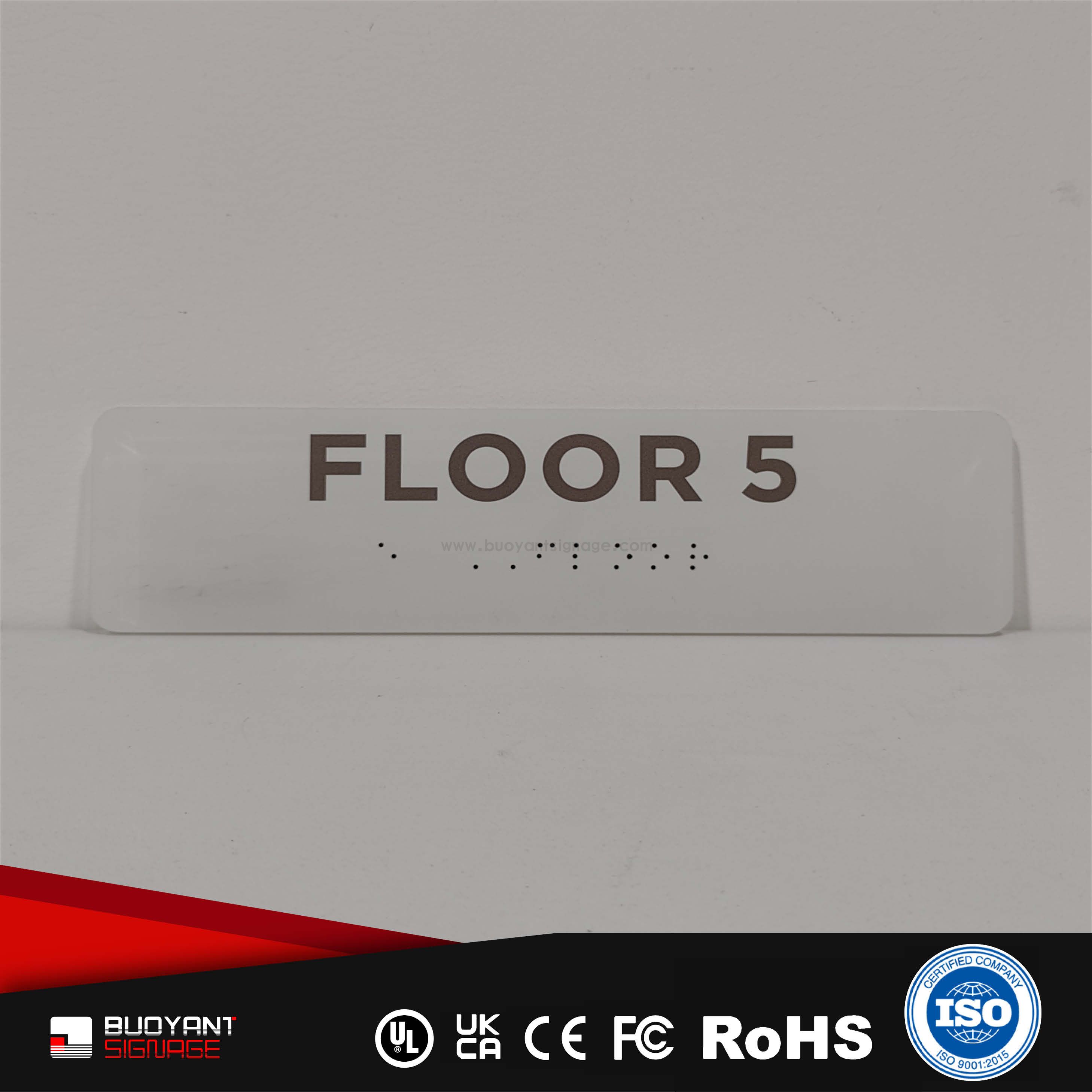 ADA Office 5th Floor Identification Plat