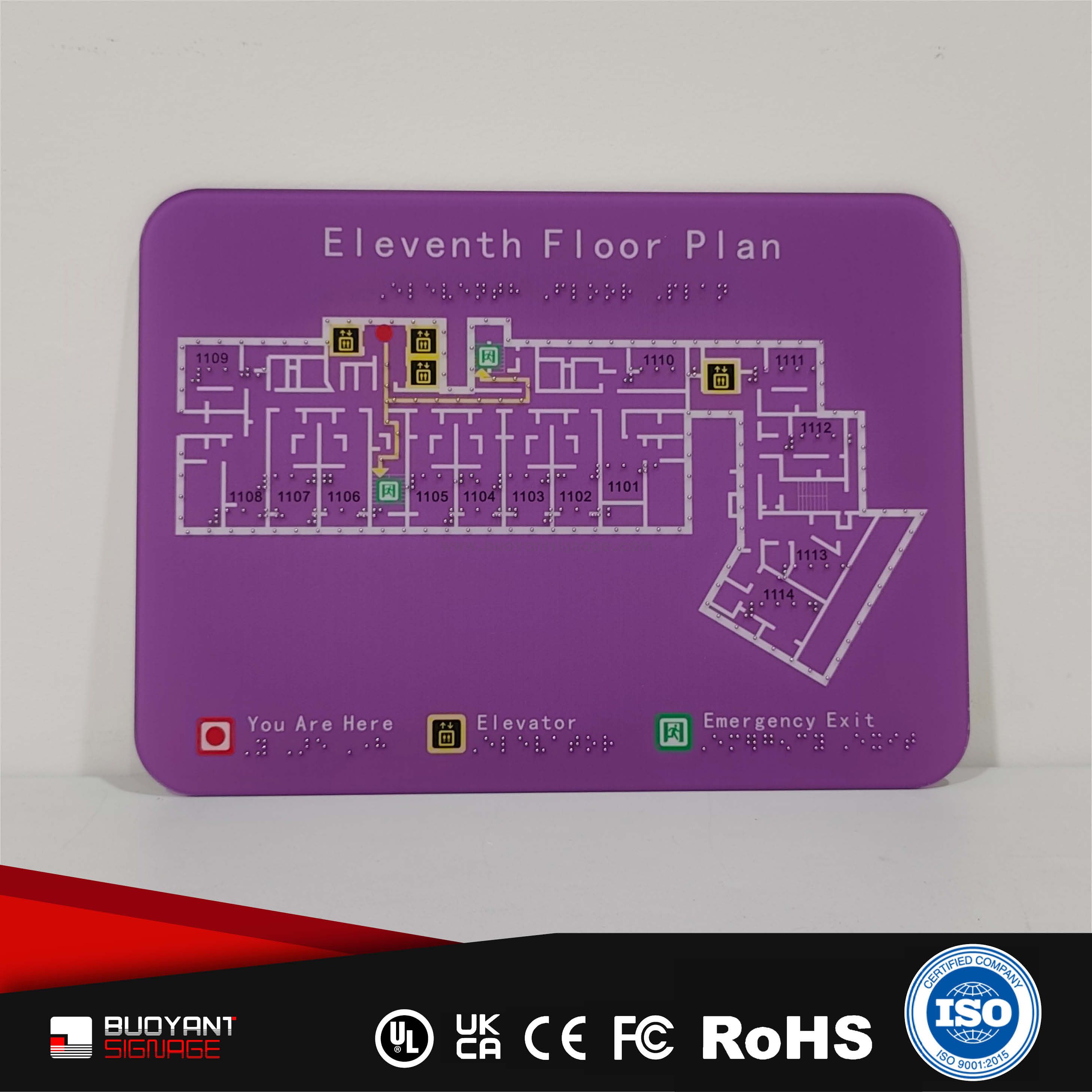 ADA Office Purple Functional Identification Sign（ADA-S12）