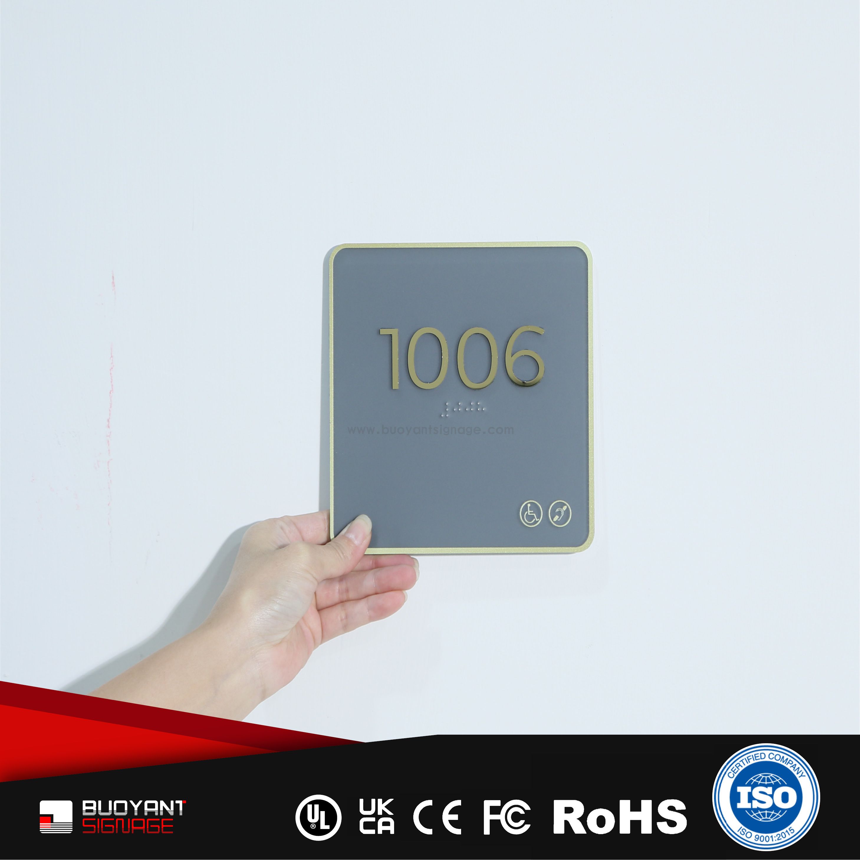 Modern Acrylic Room Number Plates (Under