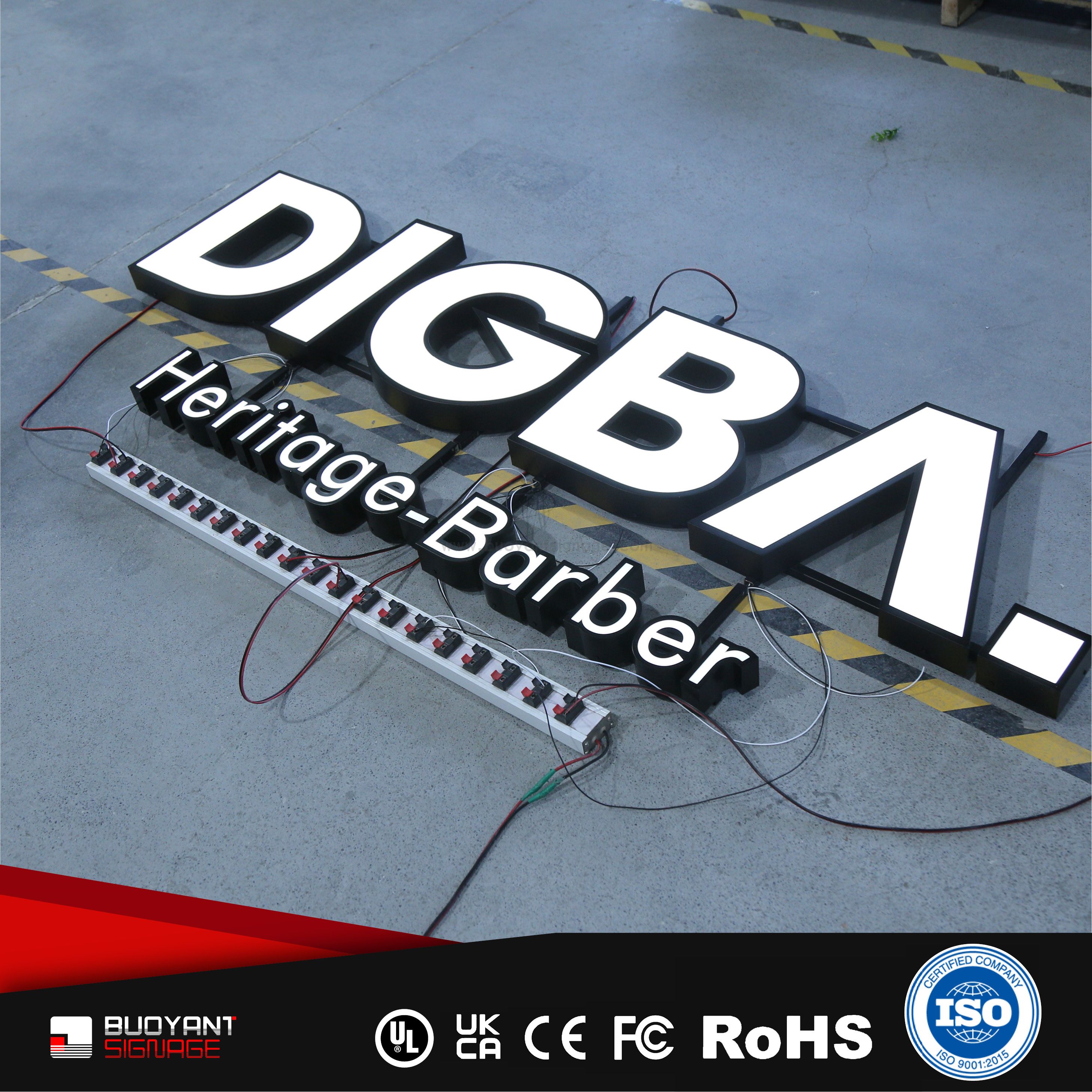 Professional Custom Letter Logo LED Face Trim Cap Signs for Brand Visual Upgrade(（A3DIS-F45FTP）