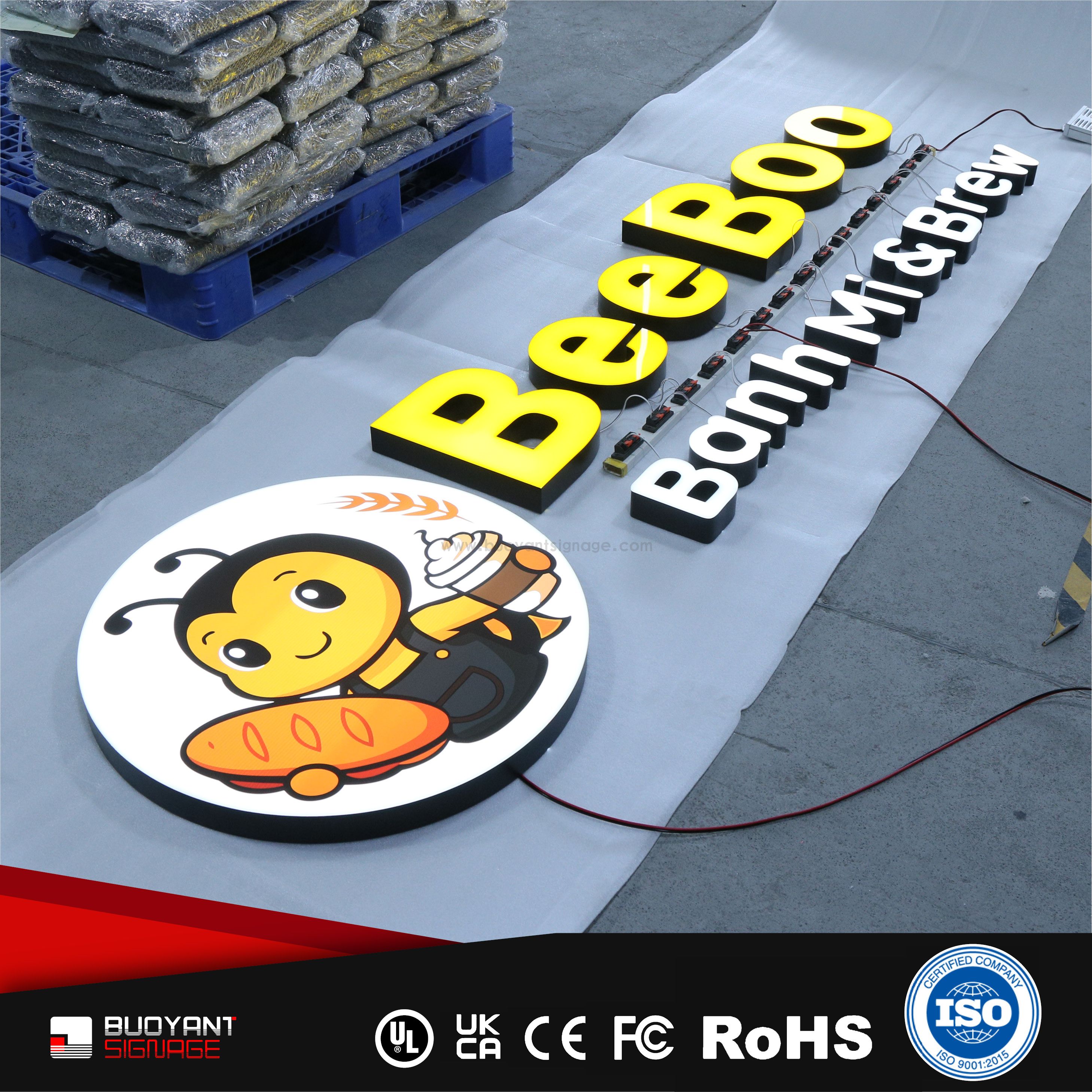 Professional Custom Brand Sign LED Face 