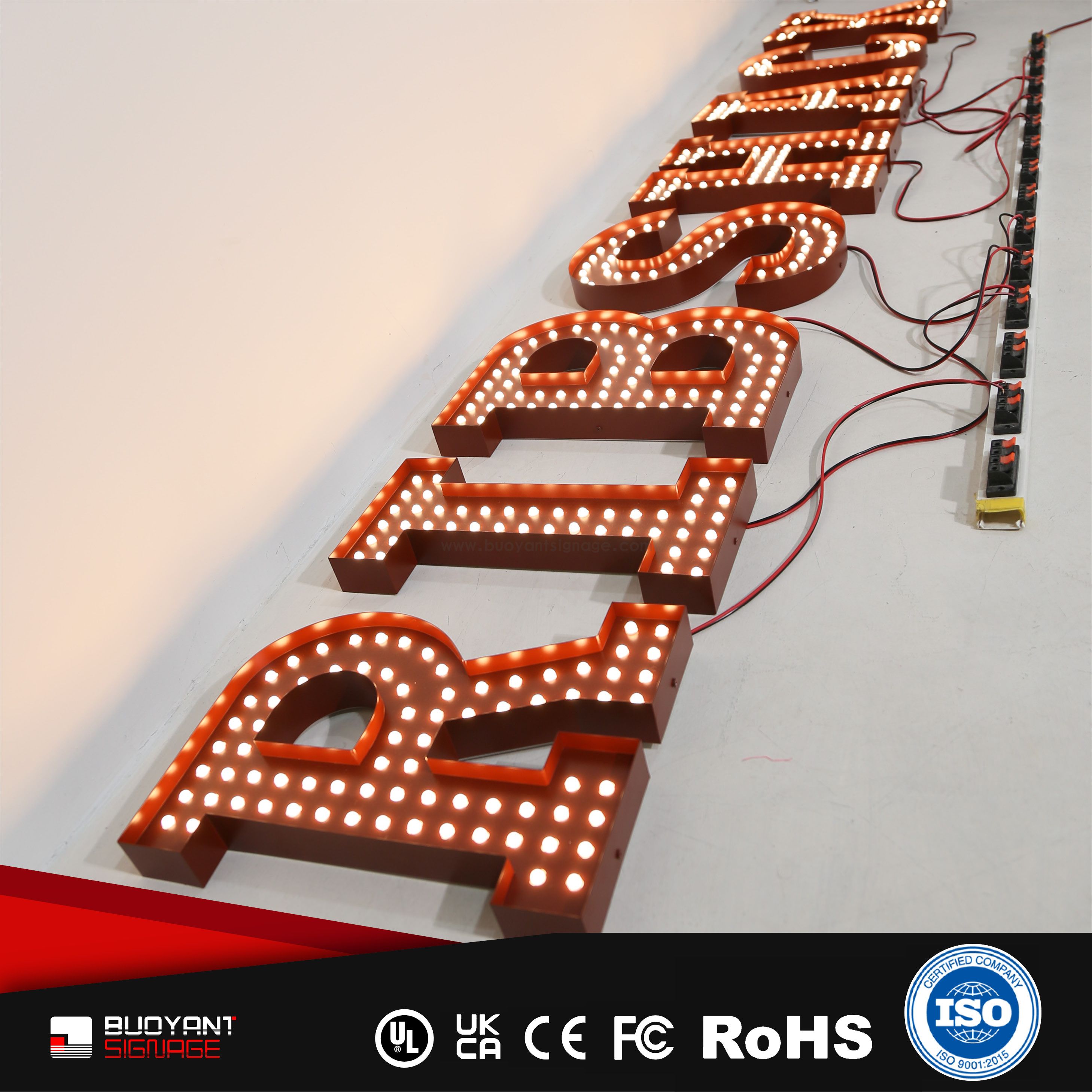 Professionally customized letter signage