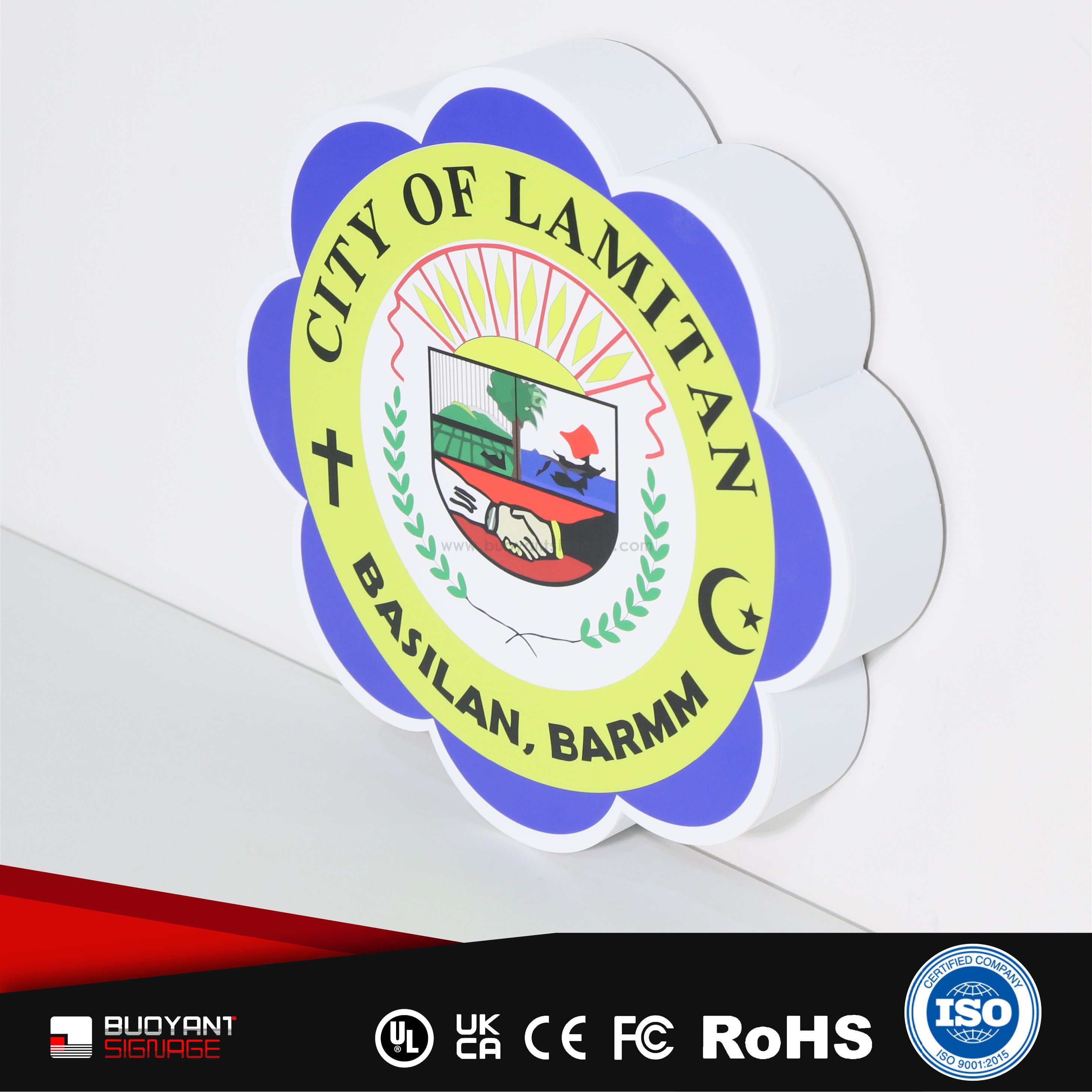 Professional Custom Brand Logo Non-Illuminated Solid Signs for Brand Visual Upgrade（(A3DNIS-S64gss)）