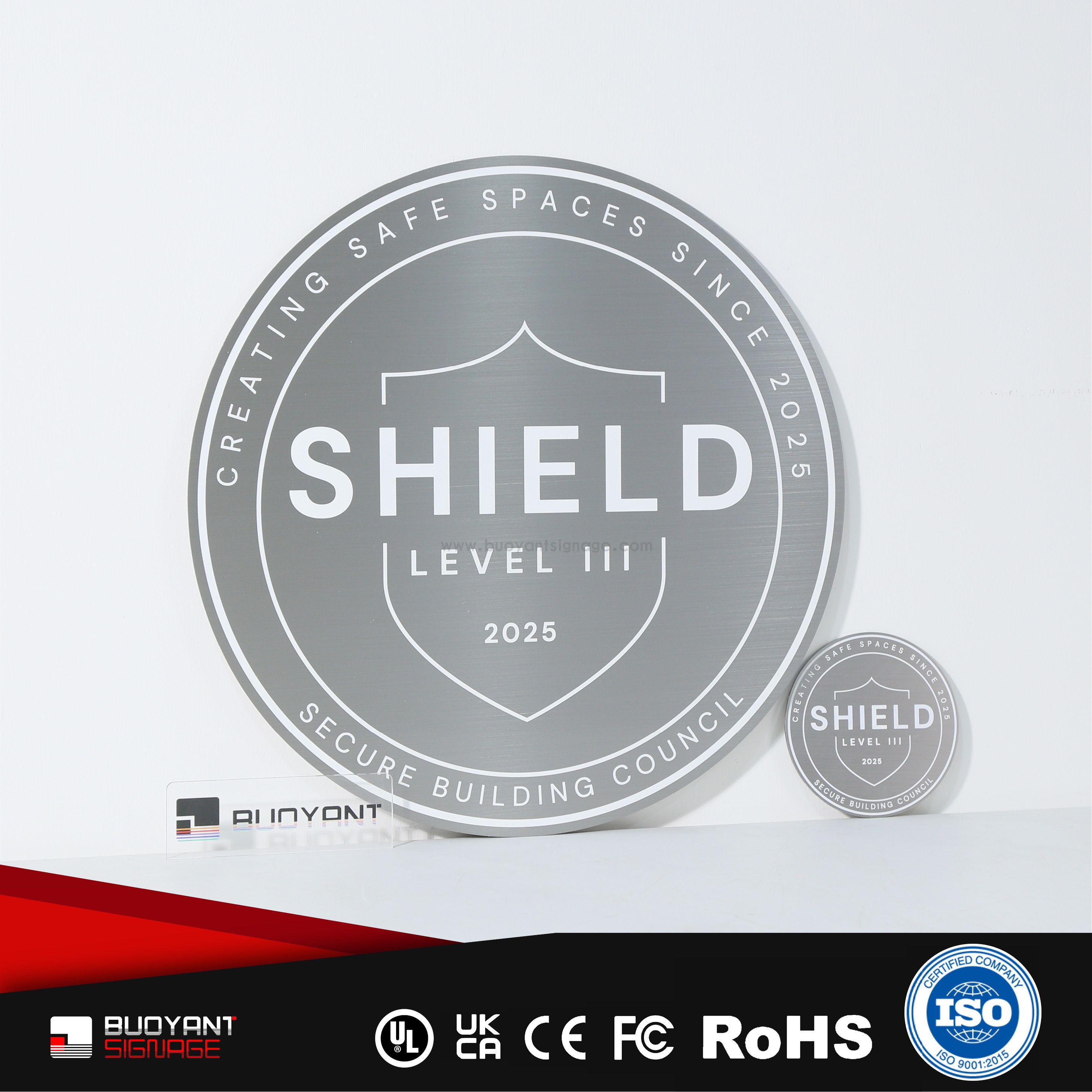 Professional Custom Brand Logo Non-Illuminated Solid Signs for Brand Visual Upgrade (A3DNIS-S71gss)