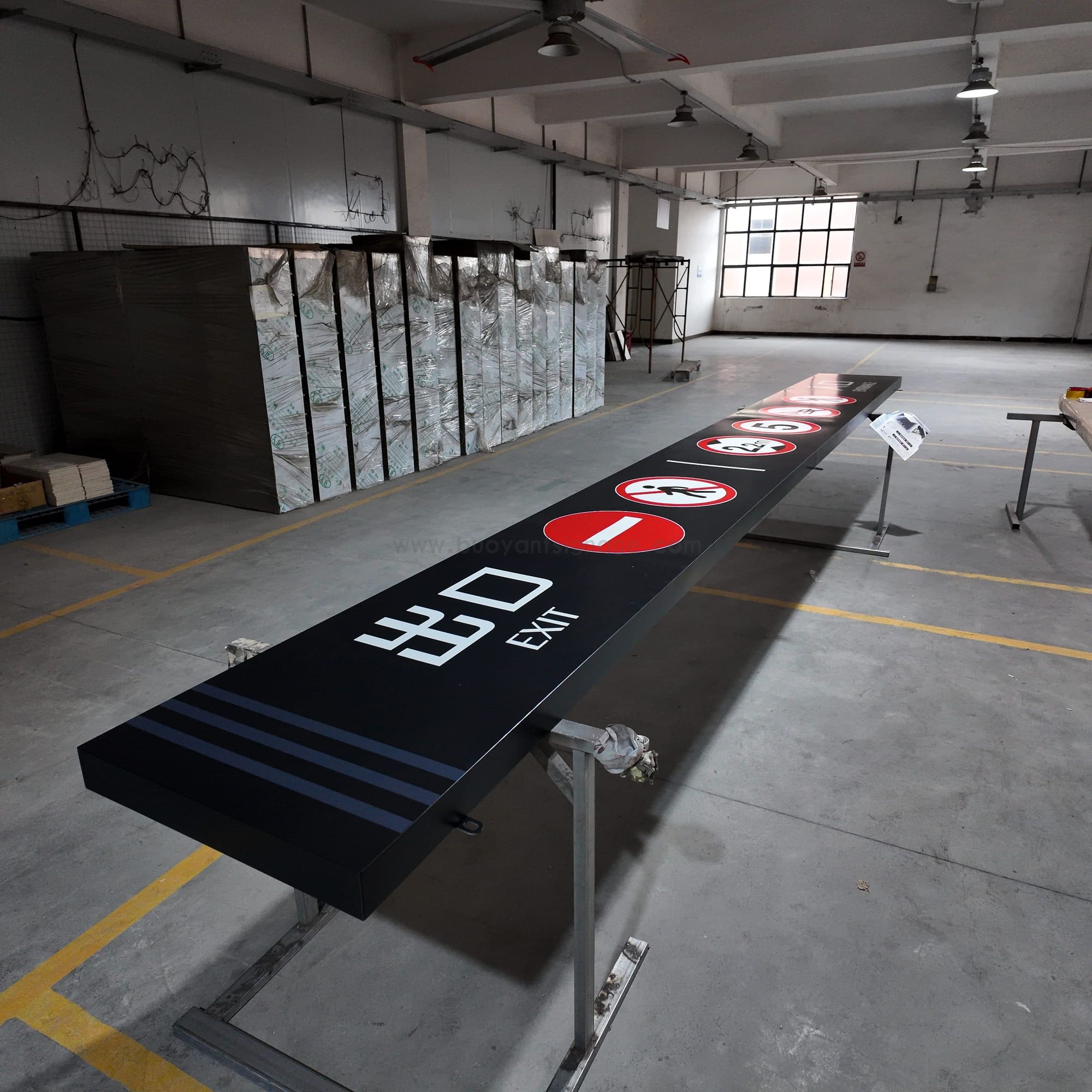 Custom Illuminated Parking Garage Exit Signage for Large-Scale Commercial Projects