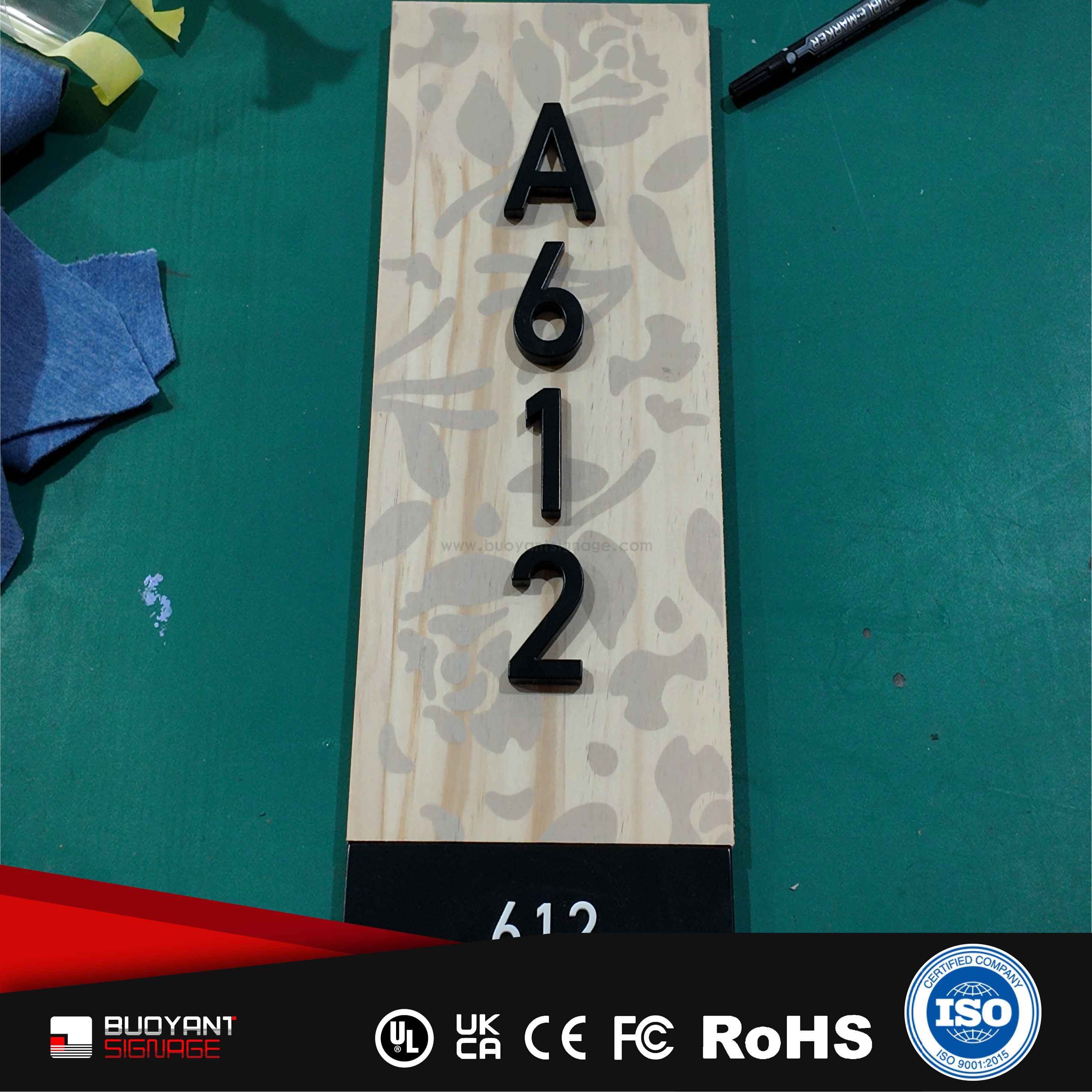 Assembled Metal Room Number Plates (Bulk