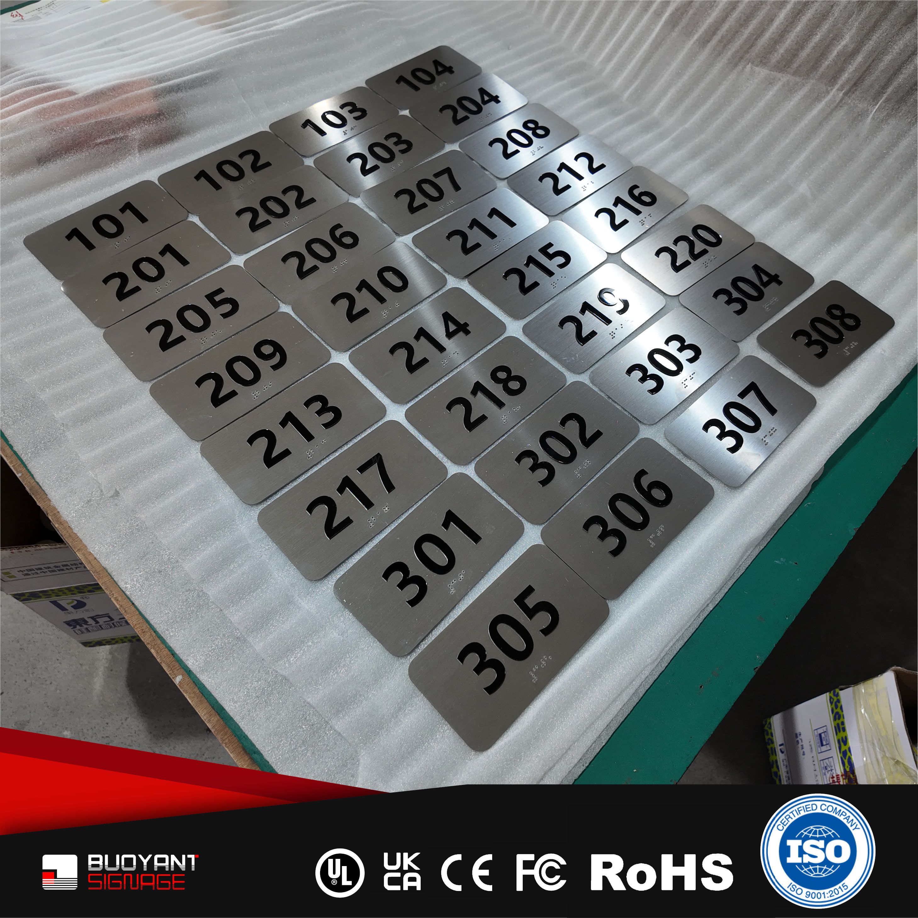 Batch Custom Metal Room Number Plates (H