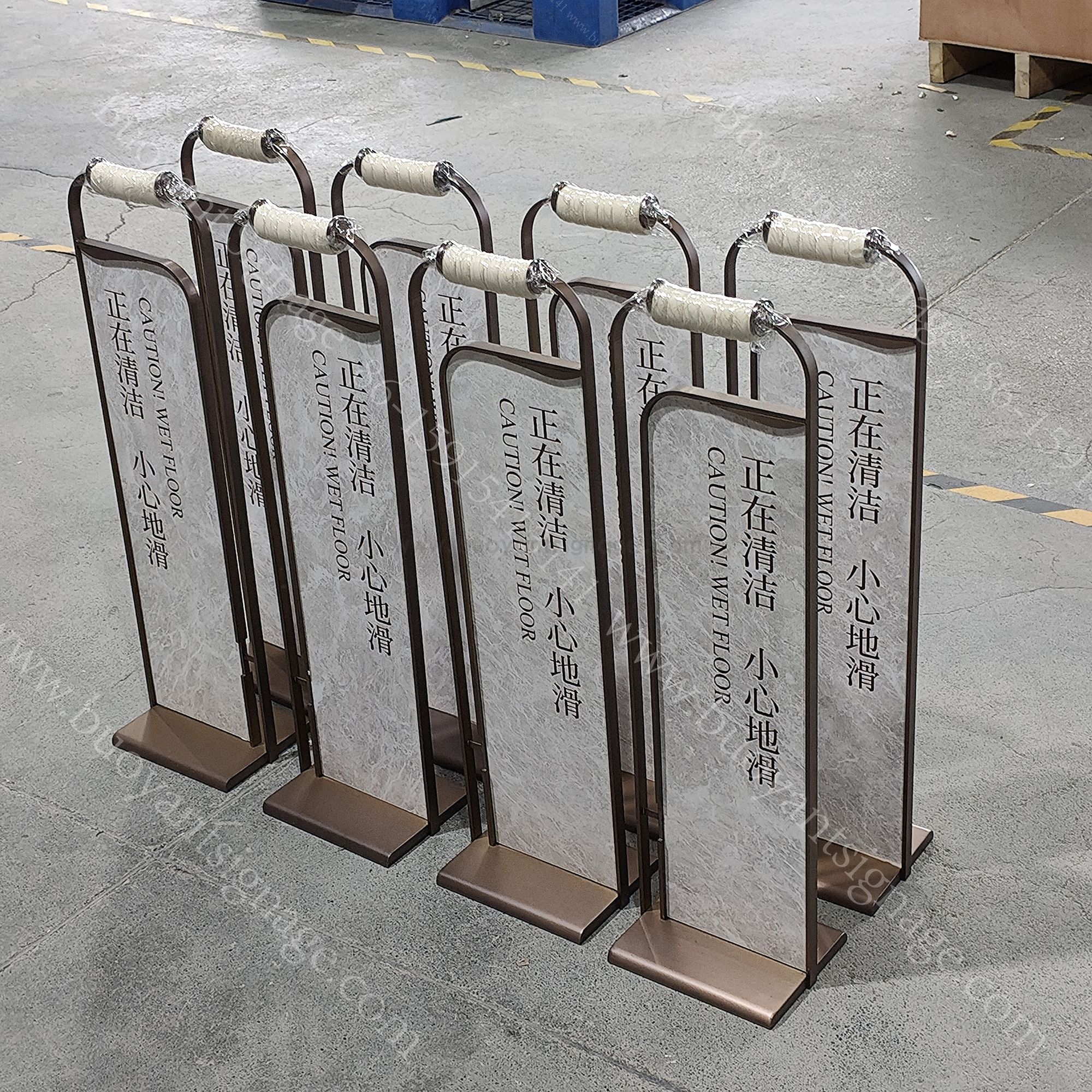 Custom Freestanding Warning Signs for Facility Safety and Wayfinding
